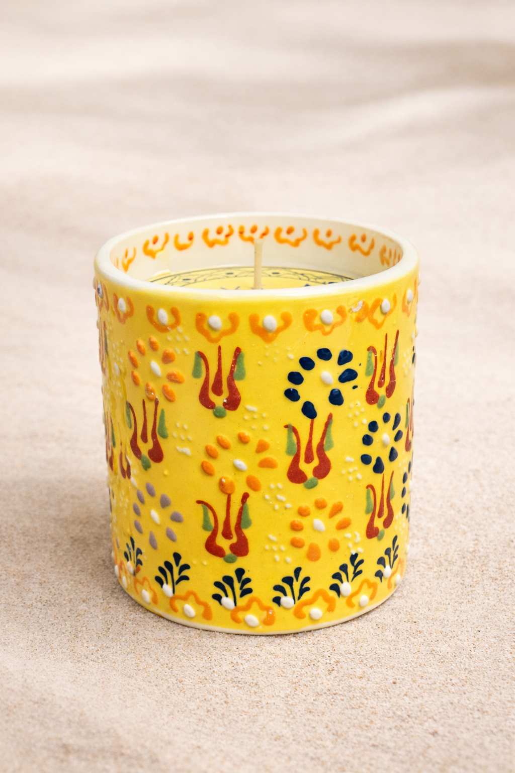 Handcrafted Artisan Ceramic Candle - One of a Kind