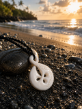 Ocean Spirit Pendant Hand-Carved Yak Bone Necklace