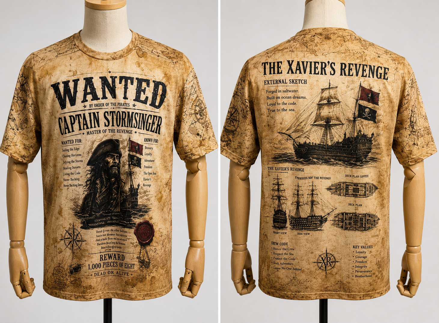 Captain Stormsinger "Wanted" Performance Tee